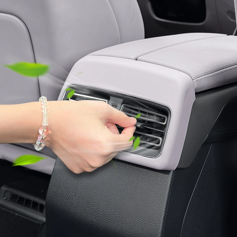 Фото Для BYD Tang DMI Smart Driving Edition, задняя воздушная маска с центральным управлением, силиконовая защитная накладка, принадлежности для украшения салона автомобиля №3