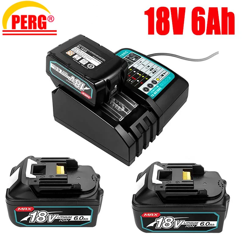 

100% Original Makita 18V 6000mAh Rechargeable Power Tools Battery with LED Li-ion Replacement LXT BL1860B BL1860 BL1850 BL 1830