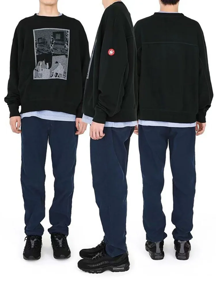 

2024 CAVEMPT CE Harajuku style round neck long-sleeved sweatshirts men and women pullover couple high quality tops WY598