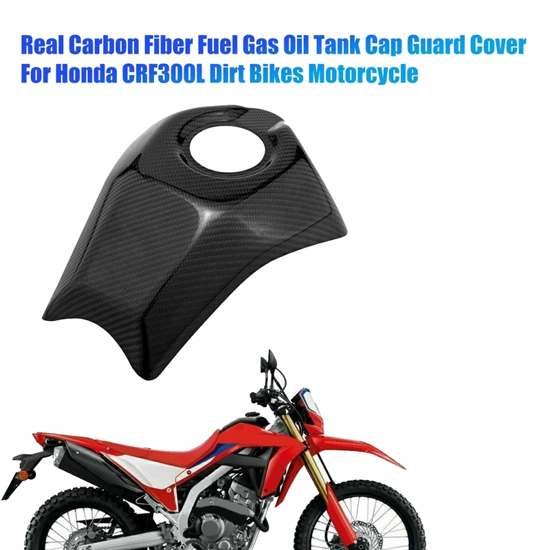

Real Carbon Fiber Fuel Gas Oil Tank Guard Cover For Honda CRF300L Dirt Bikes Motorcycle Gas Shield Accessory