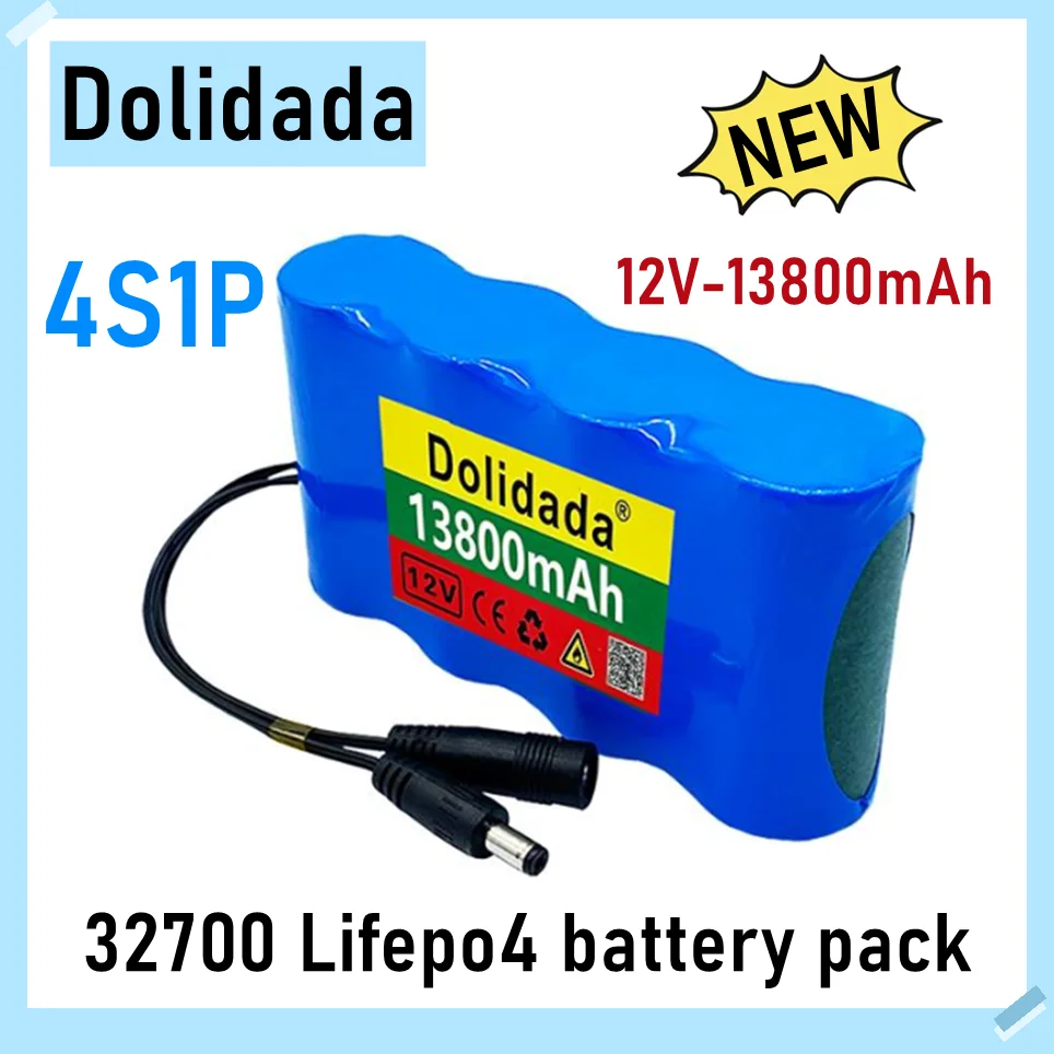 

32700 Lifepo4 Battery Pack 4S1P 13.8Ah with 4S 40A Balanced BMS for Electric Boat and Uninterrupted Power Supply 12V