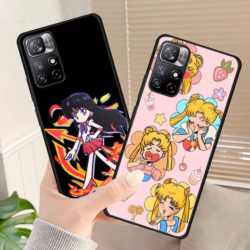 Женская силиконовая моряка moons для Redmi Note 9 9T 9S 10 10S 10T 11 11S Pro Max