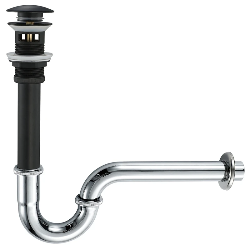 

Bathroom Washbasin Sink Bounce Type With Overflow Drain Set Waste Pipe Tube Household Sink Pipe Outlet Accessories