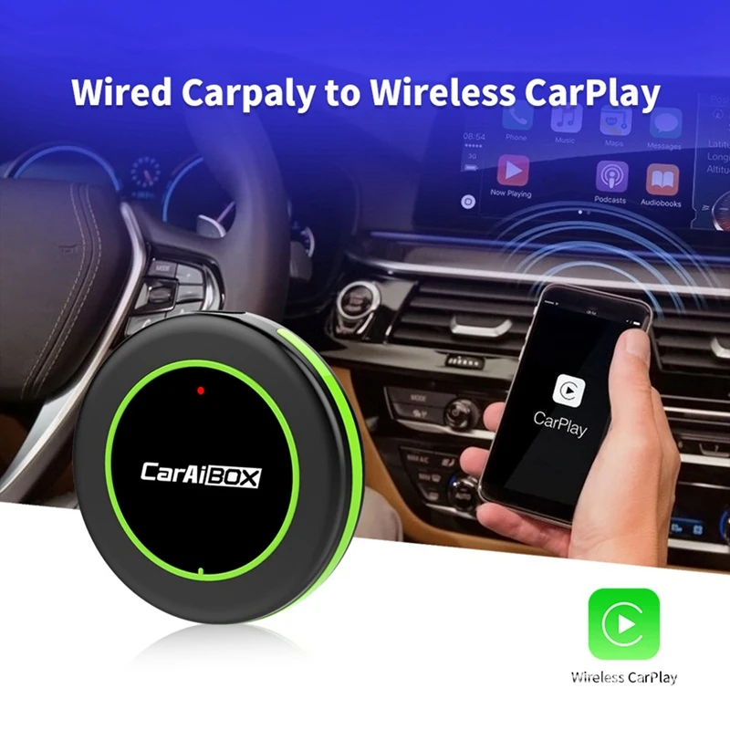 Адаптер Caraibox Carplay проводной к беспроводному экрану проекционная коробка