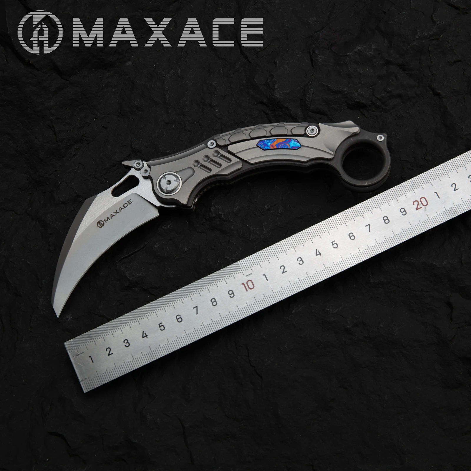 

Maxace Raptor Folding Knife TC4 Handle CPM-MAGNACUT Blade Edc Outdoor Hunting Camping Tool Tactical Survival Knives Gift