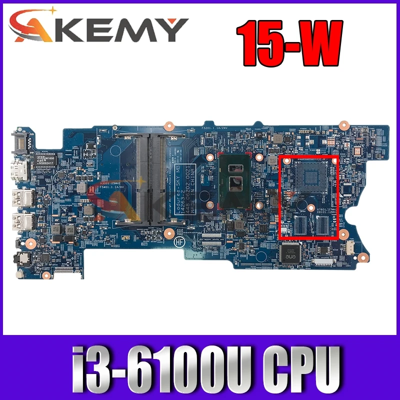 

For HP X360 15-W 15-BK Series Laptop Motherboard With SR2EU i3-6100U 448.06203.0021 860592-601 860592-001 100% Tested Fast Ship