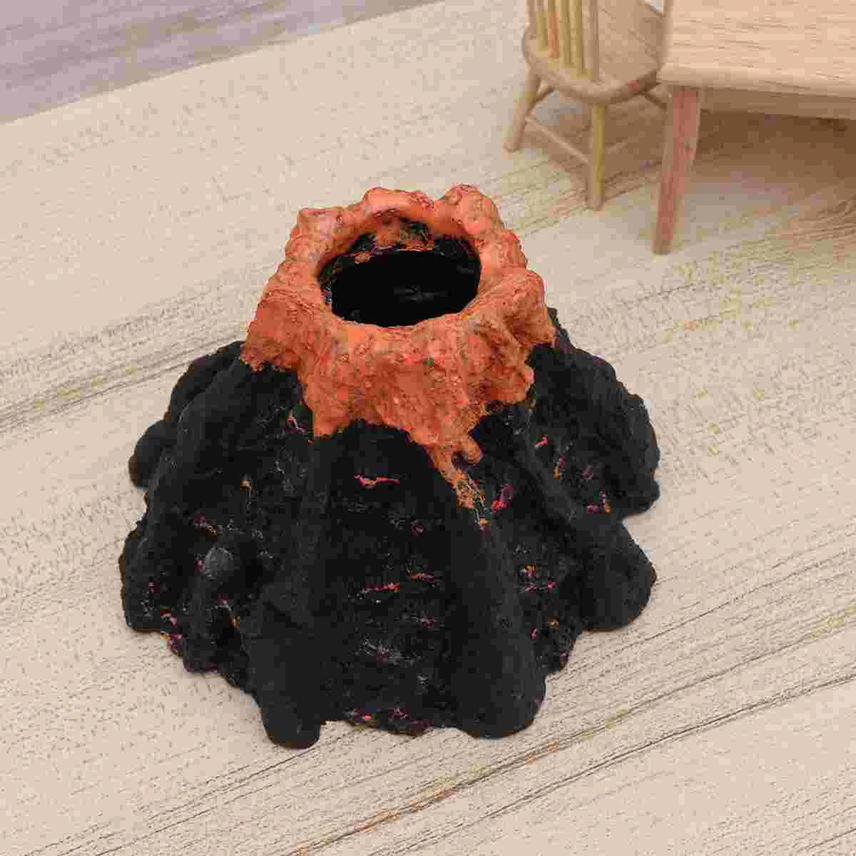 

Decor Volcanic Fish Tank Ornament Resin Fakedecorations Aquarium Decoration Underwater