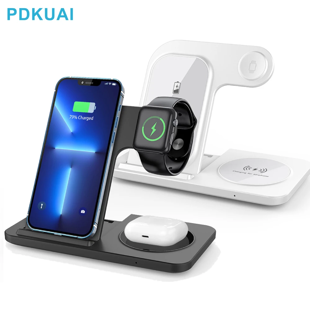 

3 in 1 15W Wireless Charger For Samsung S23 S22 Fast Charging Stand for iPhone 14 13 12 11 8 X XS XR Apple Watch 7 8 Airpods Pro