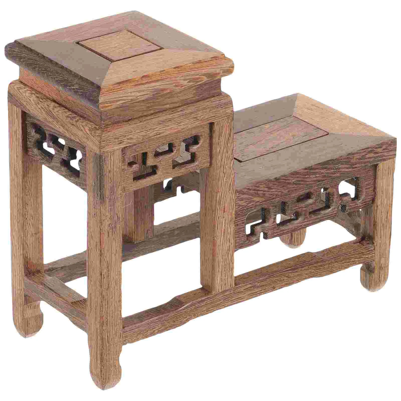 

Wooden Flower Vase Flower Pot Base Flower Pot Stand Tea Pot Collection Display Stand