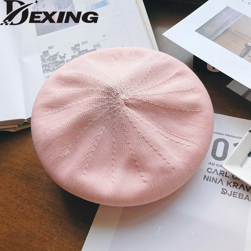 

Тонкий дышащий берет для женщин на весну и лето, женский Британский Ретро Дикий корейский вариант, бутон, японский художник, шляпа