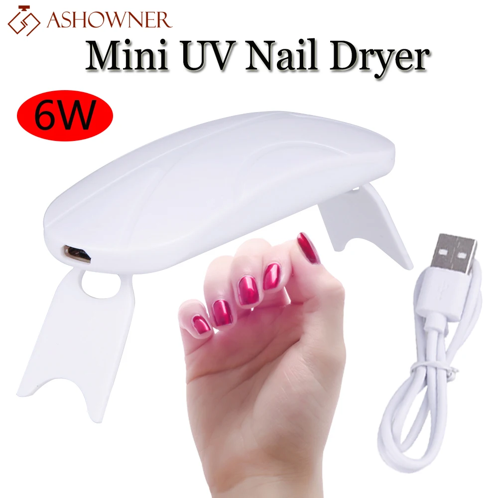 

УФ-лампа для сушки гель-лака для ногтей, 6 Вт