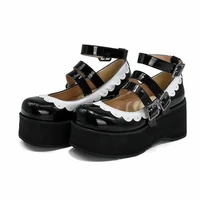 women platform mary jane shoes ladies new original kawaii lolita shoes female buckle casual thick bottom flats plus siize