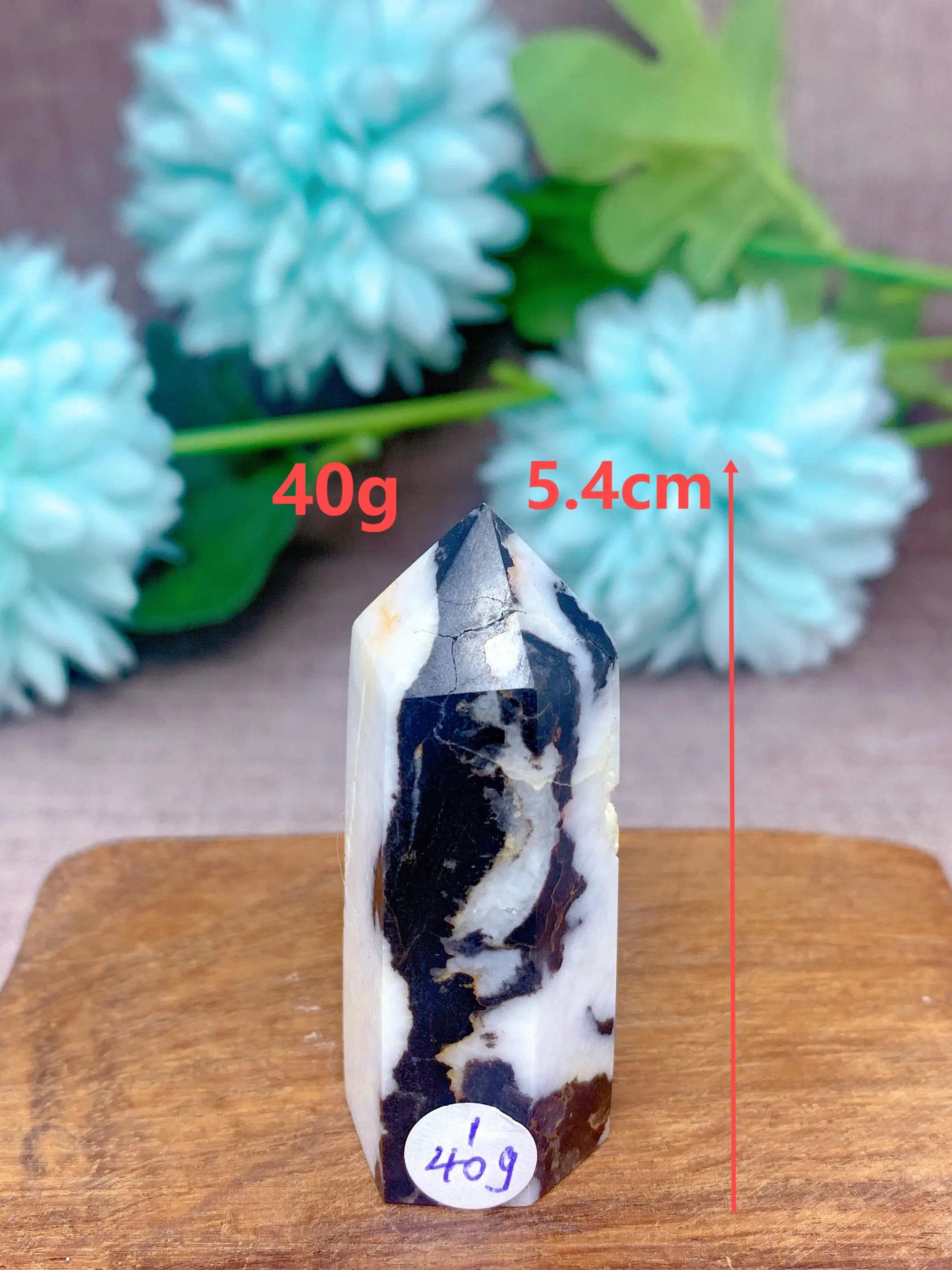 Натуральный кристалл черно-белая зебра яшма точечная башня домашний декор