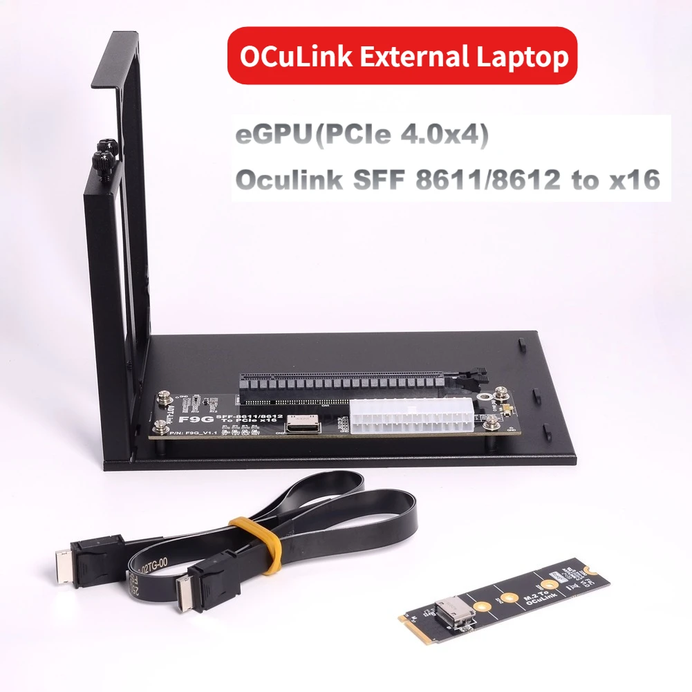 Фото PCIe 4.0 X4 OCuLink Внешняя видеокарта для ноутбука Игровая док-станция для графического процессора F9G-BK7 64 Гбит/с M.2 NVMe к SFF-8612 Карта адаптера Oculink EGPU №2