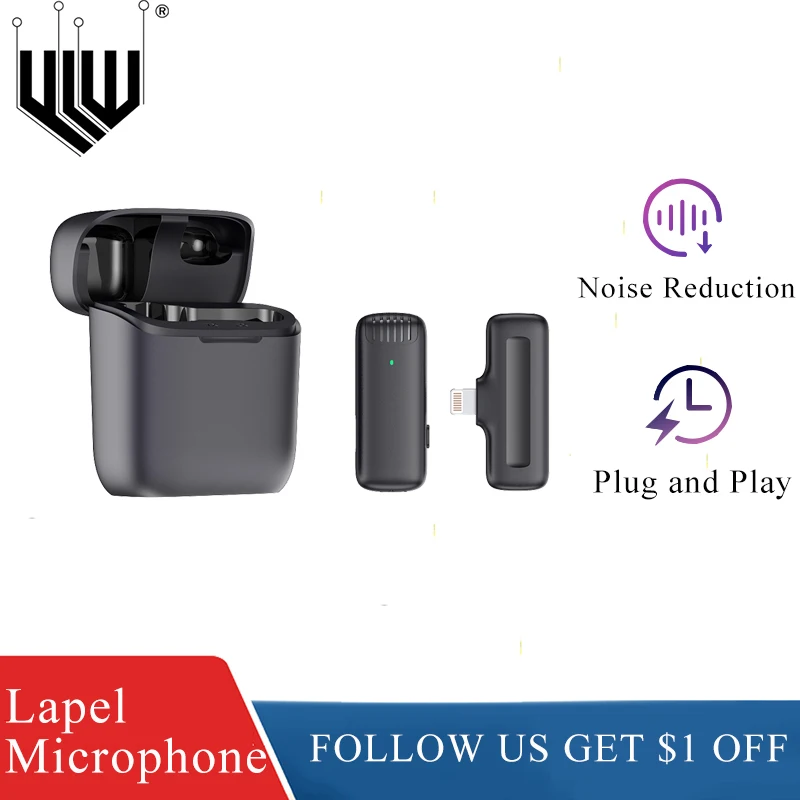 

Mini Wireless Lapel Microphone Lavalier Microfone With Charging Box Noise Reduction Mobile Phone Recording Mic For Youtube Live