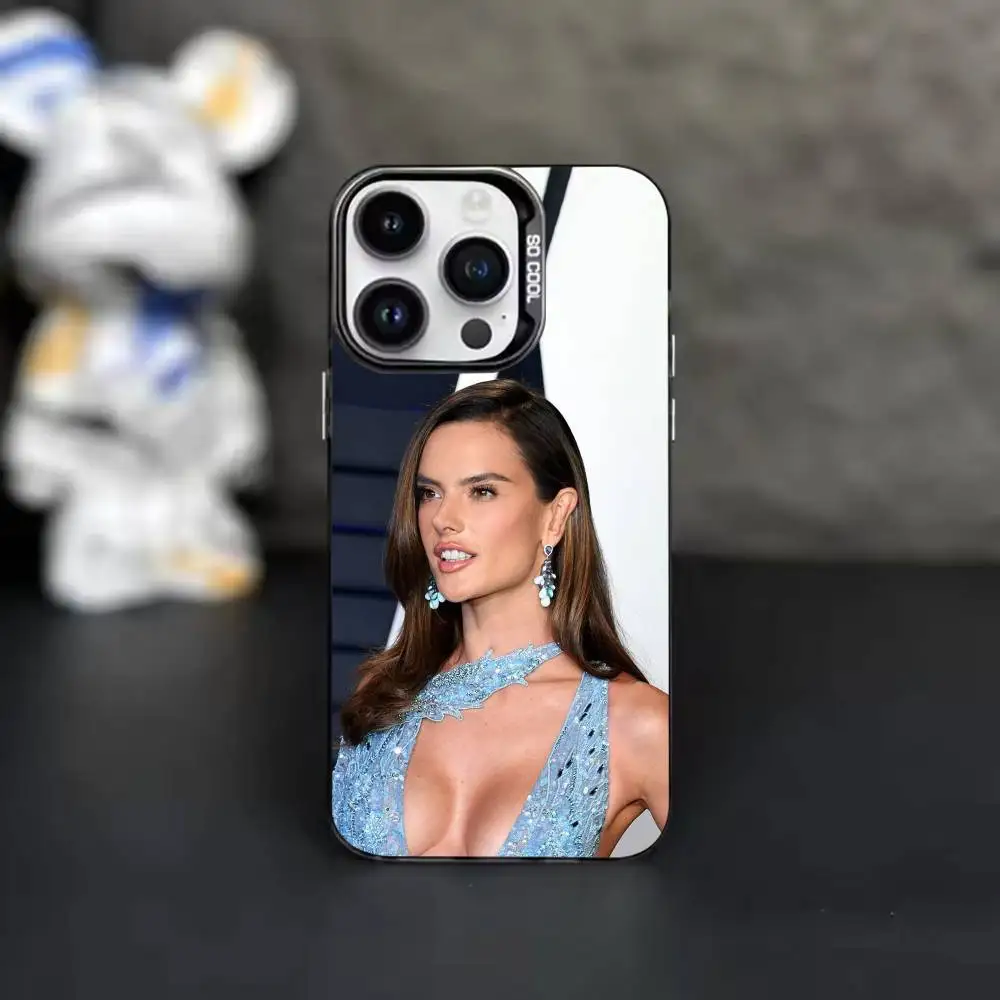 Фото Чехол для телефона Supermode AA A-Alessandra Ambrosio для iPhone 17, 16, 15, 14, 11, 12, 13 Plus, Pro Max, XS, цветной серебристый №3