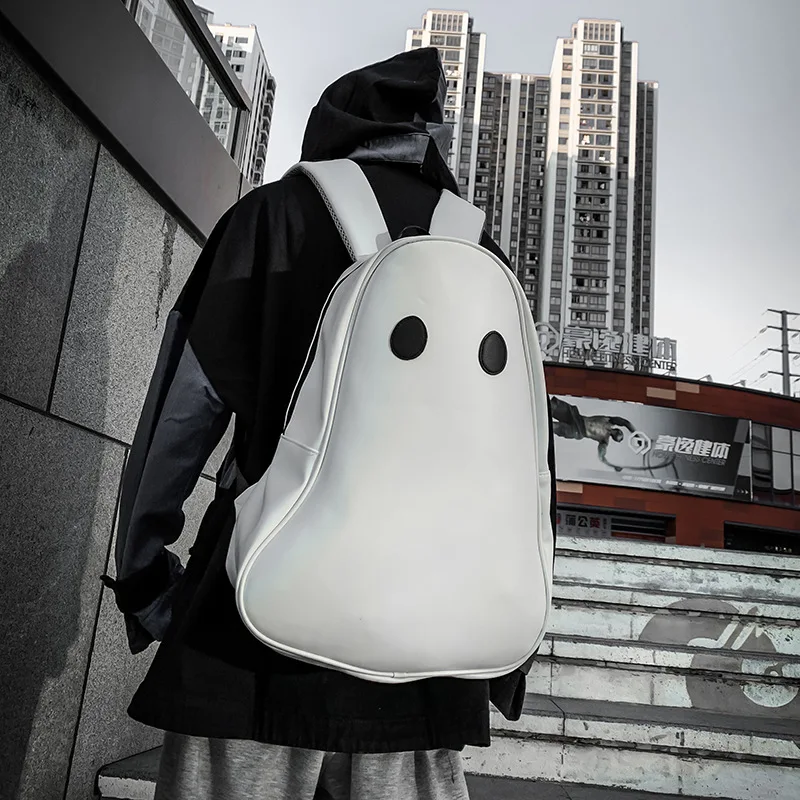 

Новинка, модный персонализированный Рюкзак с уродливыми милыми призраками, японская модель, забавный вместительный рюкзак, школьные сумки