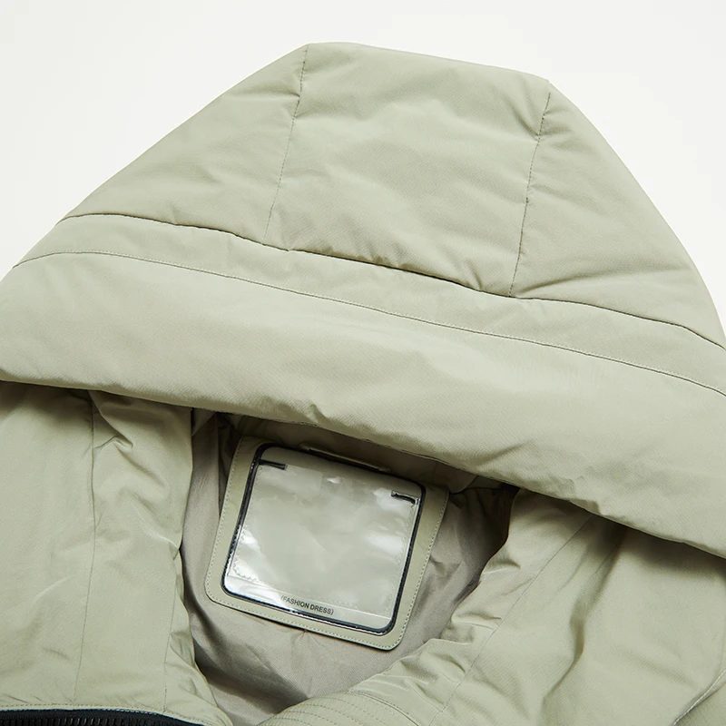 JAZZEVAR 2022 New Hooded Thin Windproof White Duck Down Women Down Jacket Long Casual Comfortable Warm Coat