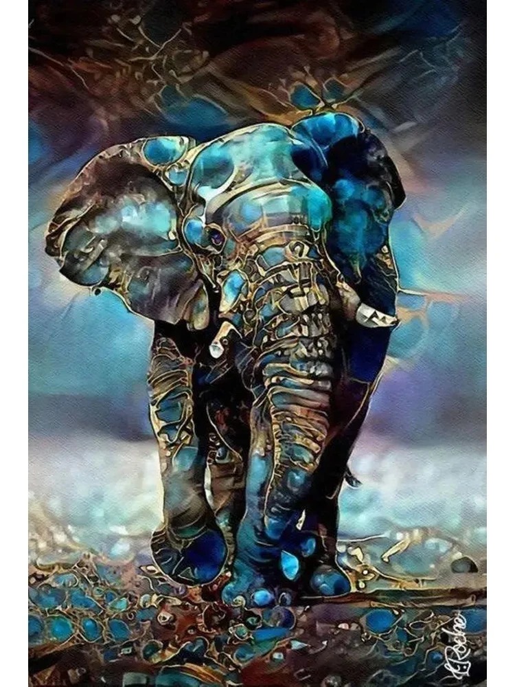 5D алмазная живопись сделай сам слон абстрактное искусство животное узор
