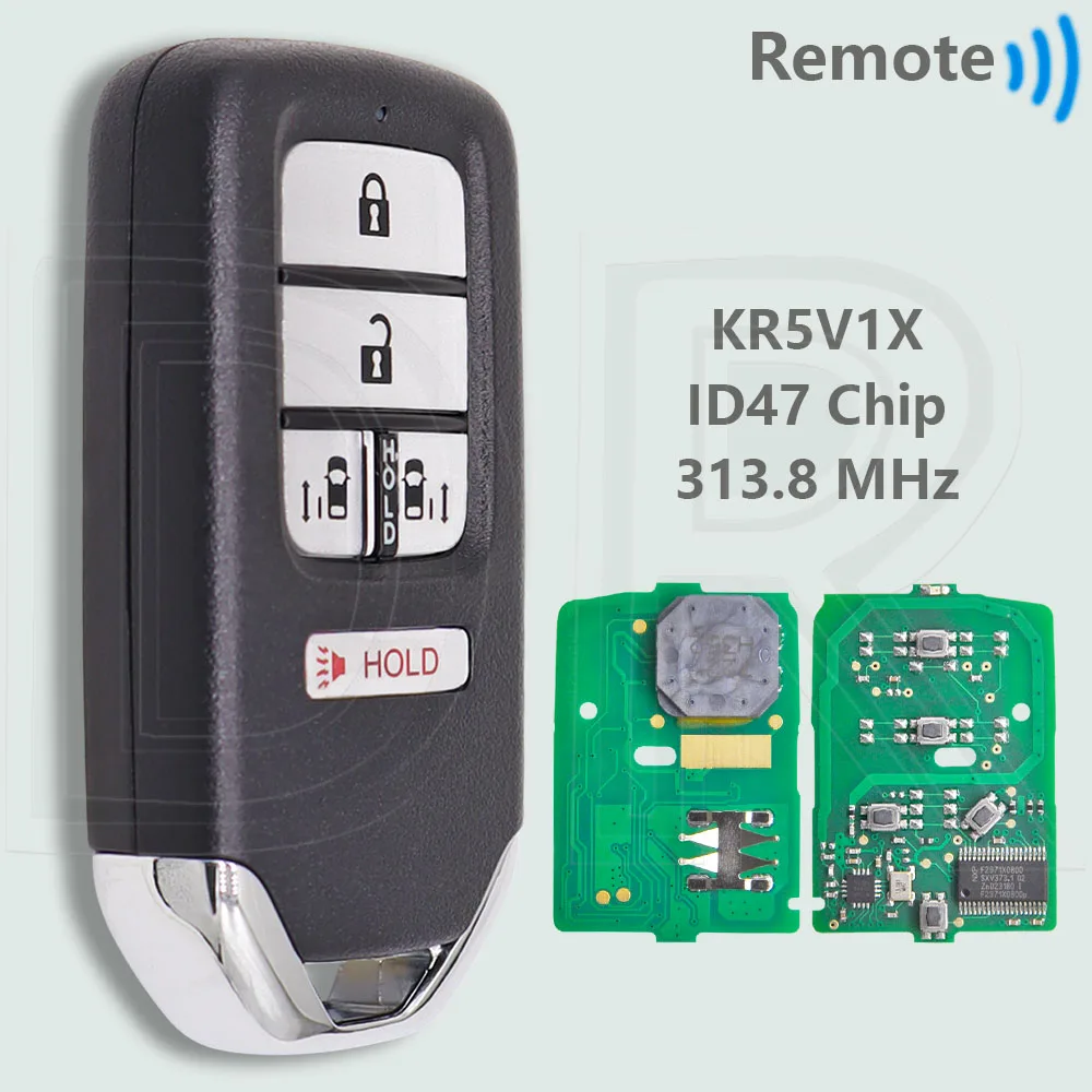 DR 313,8 МГц KR5V1X ID47 чип приближения умный автомобильный дистанционный ключ для Honda Odyssey Fit Accord New Inspire Jazz Xrv Venzel Clarity