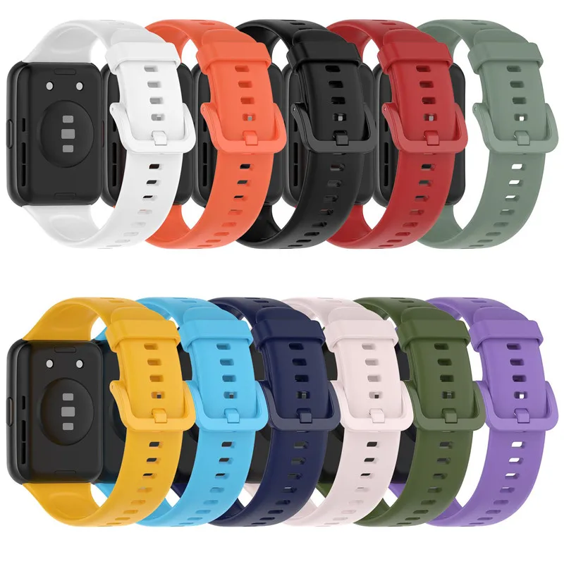 

Silicone bracelet For Huawei Watch FIT 2 smart Wrist watchband metal Buckle sport Strap Replacement correa For fit2 band