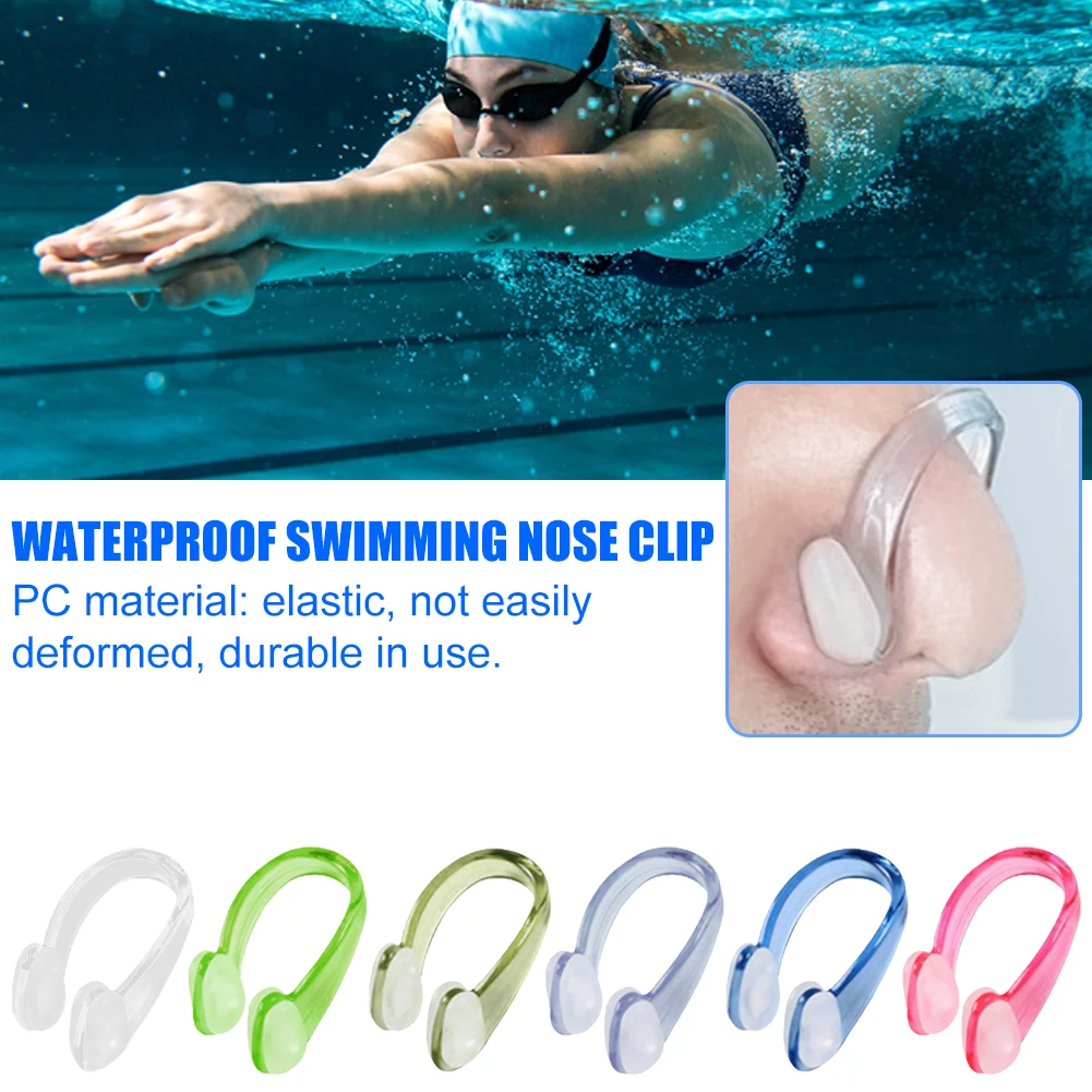 

1PC Swimming Nose Clip Soft Silicone Nose Clip Ear Plugs Set Swimmer Unisex Nose Clip Earbuds Set Waterproof For Kids Adults
