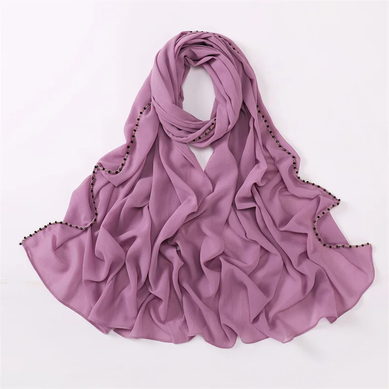 Простая золотая шаровая жемчужная цепочка пузырьковый шифон мгновенные шали