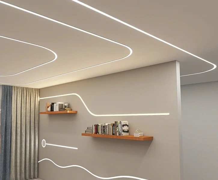 

New design customized free samples indoor home aluminum profile flexible strip light led cabinet lamp