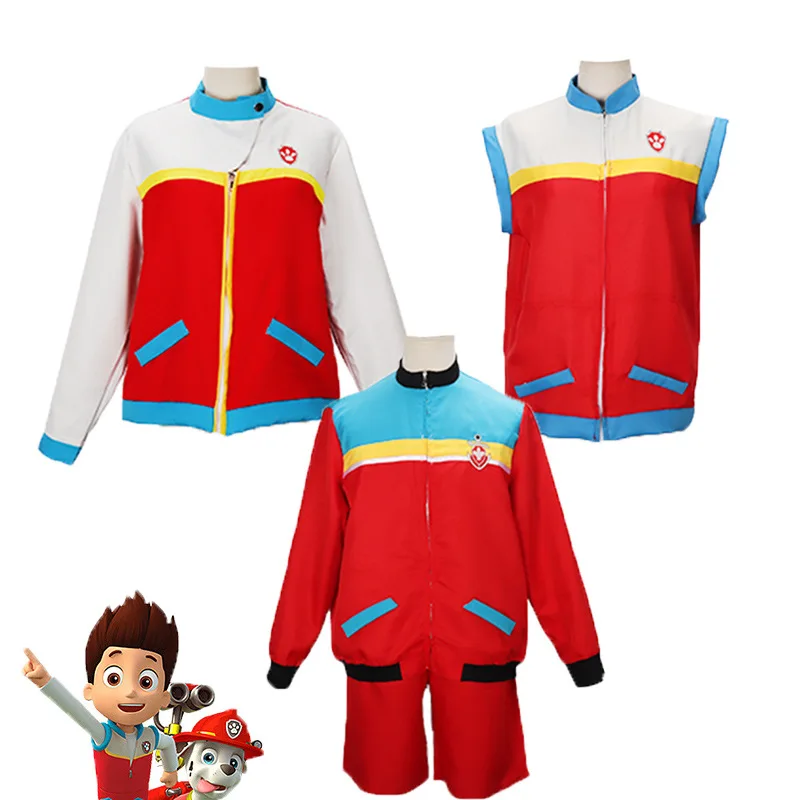 

Paw Patrol Anime Boys Clothes Vest Jacket Creative Cosplay Ryder Cartoon Figure Role-Playing Clothes for Children Christmas Gift