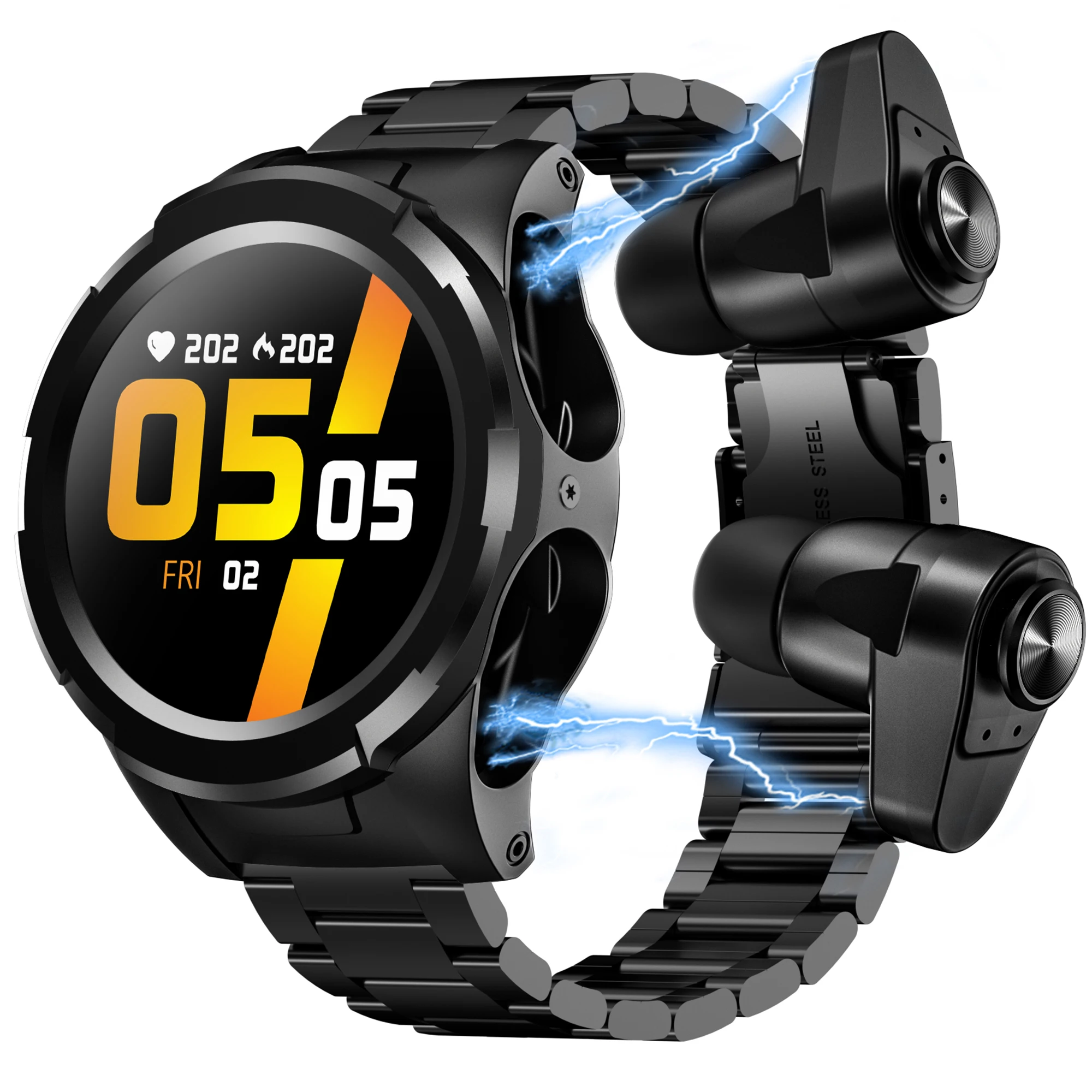 

Умные часы 2 в 1 Jm06 Pro TWS с круглым сенсорным экраном