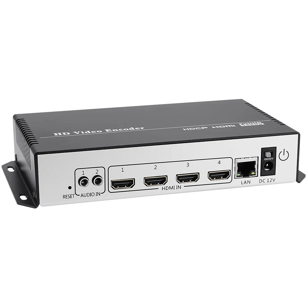 Cost-effective 4 Channels 4K HEVC H.264 HDMI Video Encoder HDMI to IP Streaming Encoder with UDP HLS RTMP RTSP RTMPS SRT