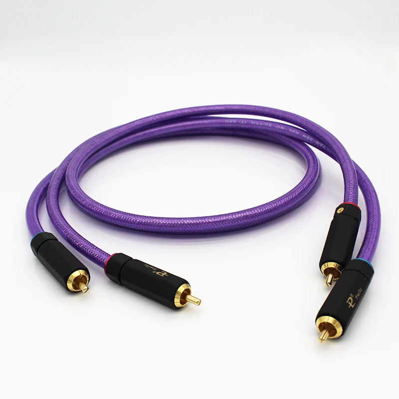 

Van Den Hul RCA Cable Silver Plated Conductor 2RCA to 2RCA Male Audio Cable Hi-end CD Amplifier Interconnect RCA Cable