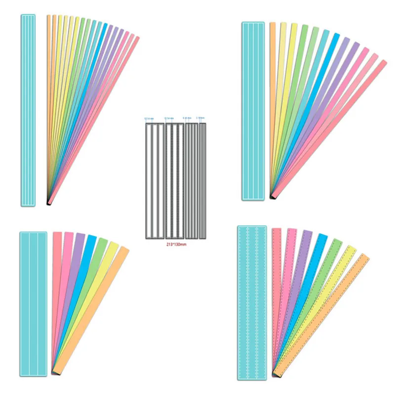 

Rectangular Bookmark Stripes Bar Metal Cutting Dies Craft for Scrapbooking Handmade Knife Mould Blade Punch Stencils Model Decor