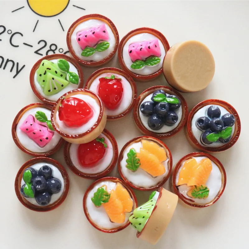 

10pcs Mini Kawaii Cartoon Fruit Cherry Resin Flat Back Cabochons Scrapbook Diy Party Hairpin Accessories Home Decoration Craft