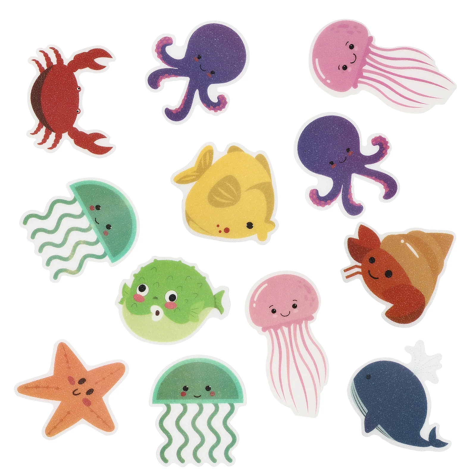 

Stickersbathtub Non Shower Anti Bathroomtub Adhesive Kids Applique Grips Sea Animal Waterproofdecals Bath Floor Mats Textured