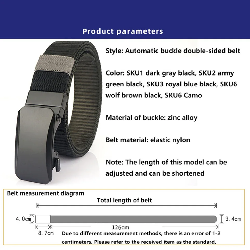 Ремень нейлоновый с пряжкой диаметром 3 4 см для мужчин и женщин