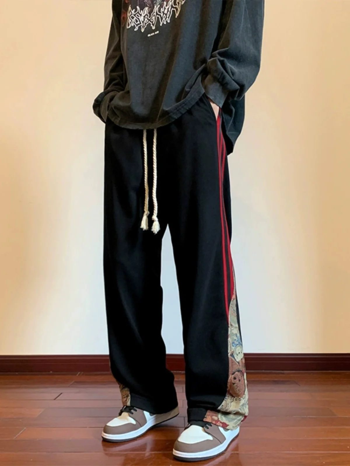 Спортивные штаны с тремя полосками мужские весенне-осенние новые повседневные