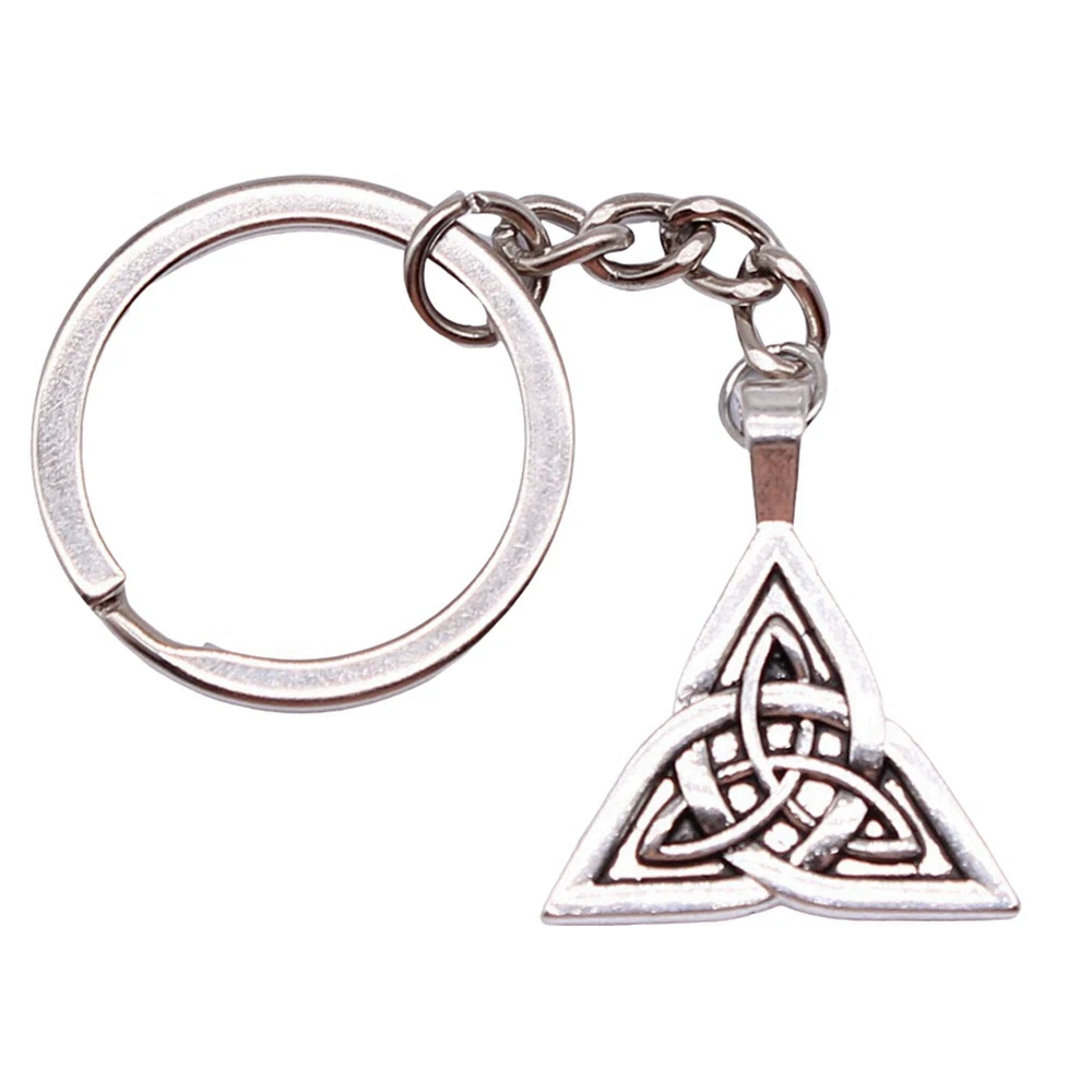 1 шт. двухсторонняя Triquetra брелоки с символами женская подвеска для ногтей
