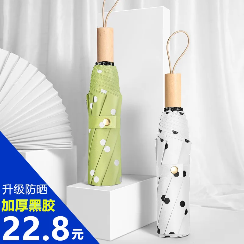 

Fully Automatic Folding Rain or Shine Blackout Umbrella Woman Unmbrella for Women Sunshade Sunshades Hanger Small Chinese Led