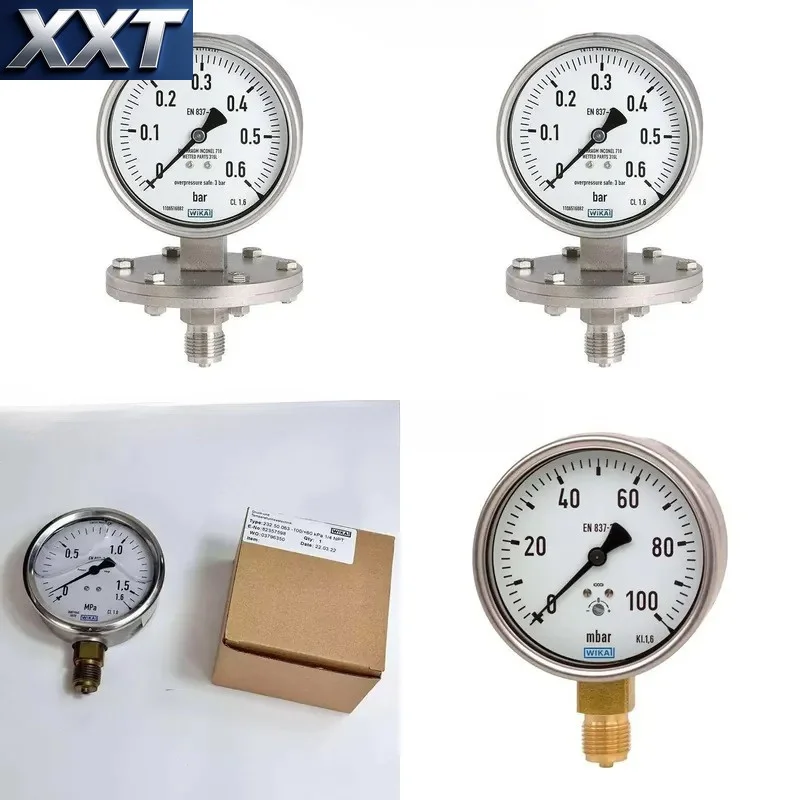 Фото Высокоточный ударопрочный манометр XXT 0-1.6 МПа из нержавеющей стали 316L №1