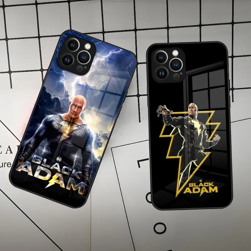 Черный стеклянный чехол Adam для телефона Iphone 15 14 13 12 11 Pro Max Mini X Xr Xs 8 7 Puls 6