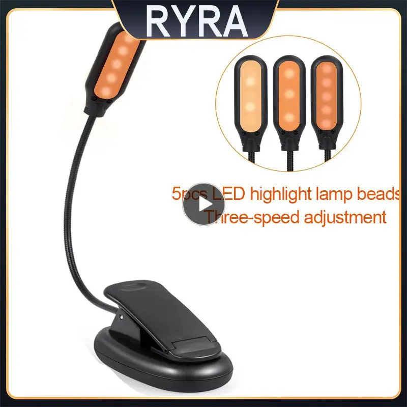 

Convenient Fine Reading Lamp Night Reading Lamp Rechargeable Flexible Night Light Mini Led Clip Booklight Table Lamp
