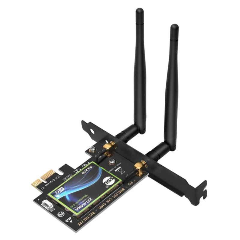 

SSU Dual Band PCI Express Wifi Card Gigabit For AX200 2.4G/5Ghz 802.11Ac/Ax 5.0 Bluetooth Adapter Only Support Window10