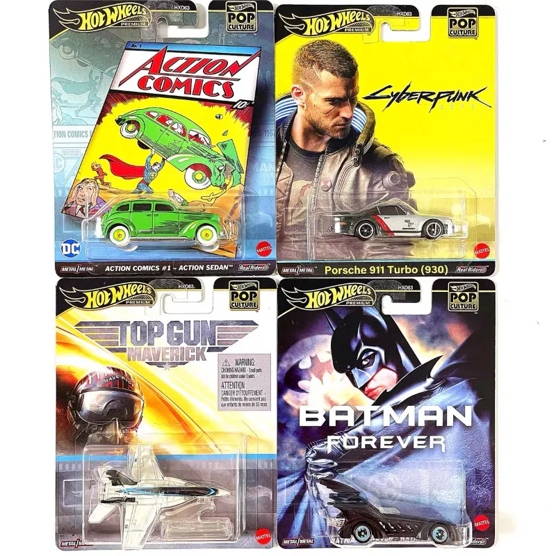 Лидер продаж 2024 модель автомобиля HXD63 1:64 Cyberpunk Porsche 911 Turbo BATMAN FOREVER ACTION SEDAN SUPER HORNET