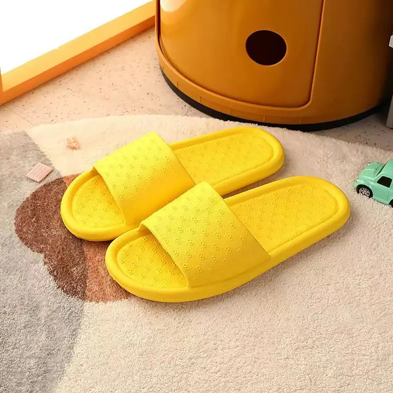 

Women's Summer One Word Casual Slippers Soft Bottom Non Slip Anti Odor Silent Casual Home Slippers Light Bathroom Slippers