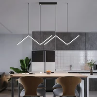 nordic ceil pendant light art line led haning lamp geometric led dining room bar front desk office home decor hanging chandelier