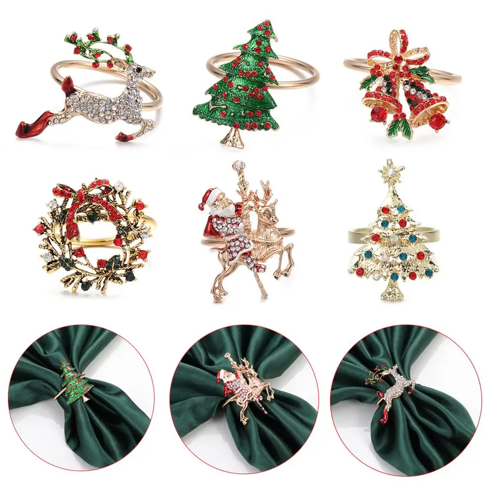 

Подвеска «сделай сам», Санта-Клаус, рождественская елка, кольцо для салфеток, кольцо с ртом, рождественские товары, украшение для стола