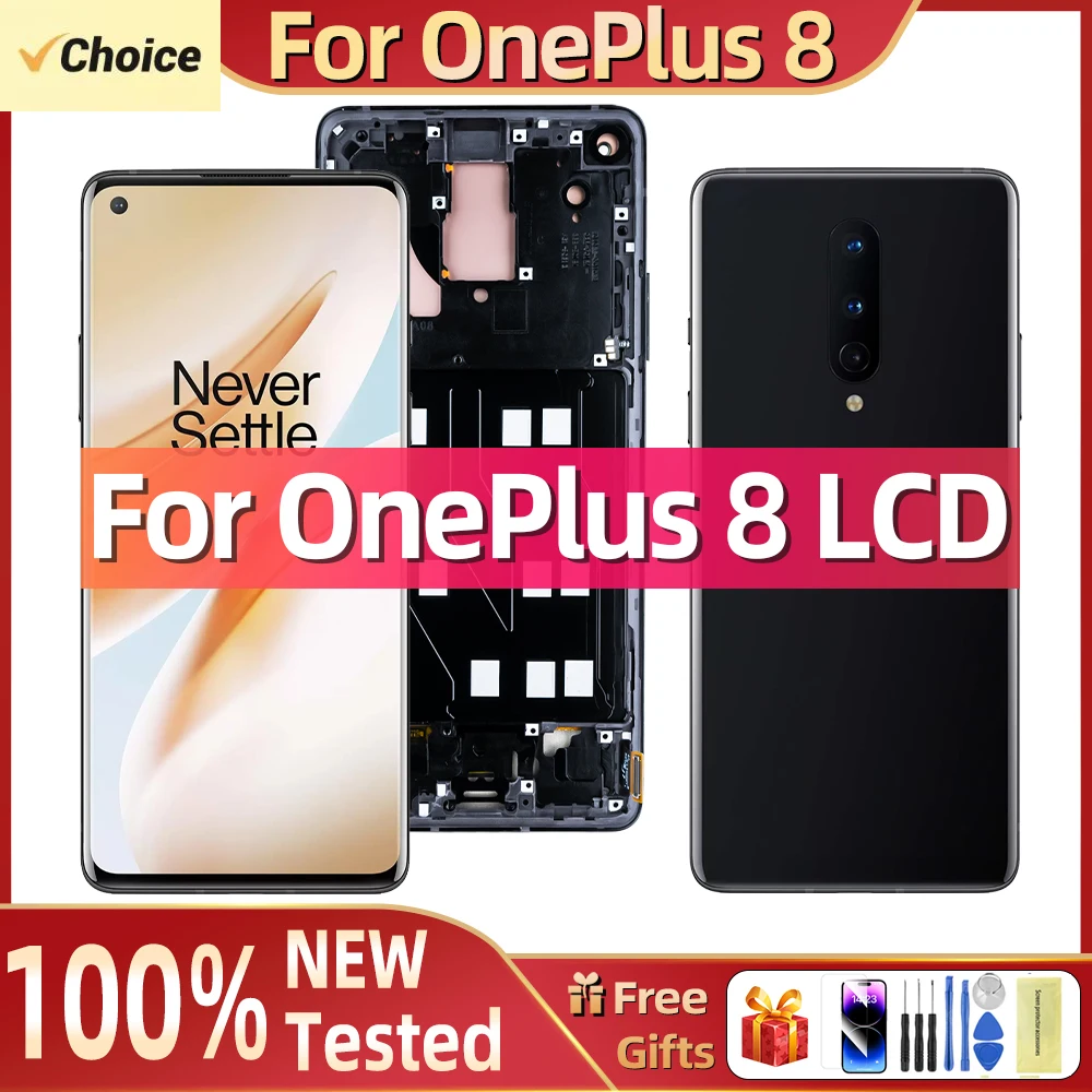 OLED-дисплей для OnePlus 8 6 55-дюймовый AMOLED-экран с емкостным сенсорным экраном без