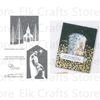 church clear stamps and metal die cutters for scrapbooking new arrival 2022 christmas embossing paper card decoration templates