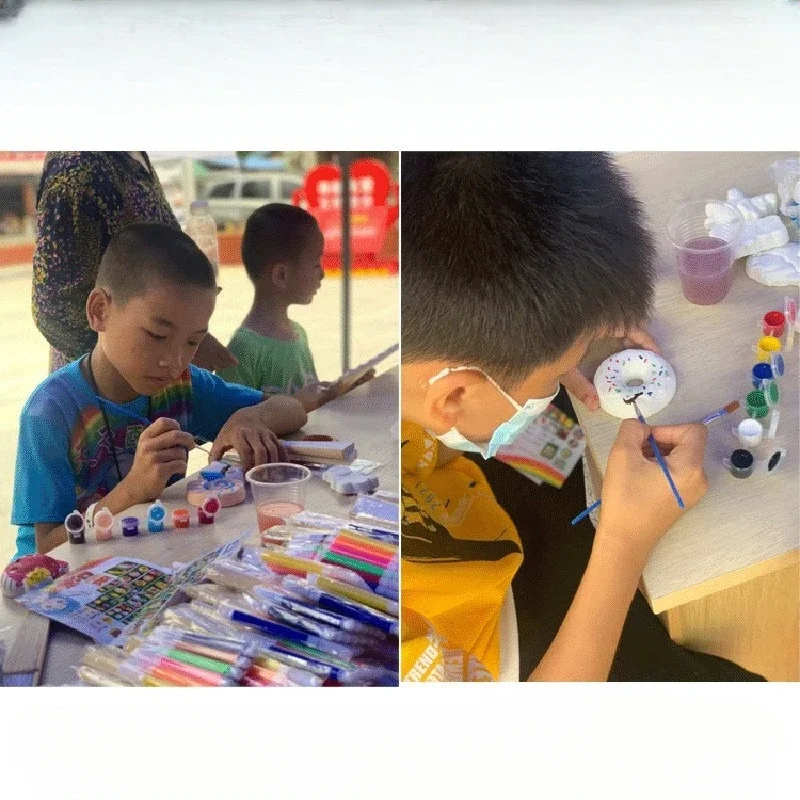 Гипсовая кукла искусственная граффити картина белая заготовка цветной подарок